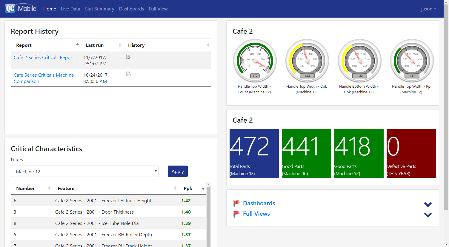 collect and plot machine tool data to analyze, filter, or generate reports via other programs for analysis